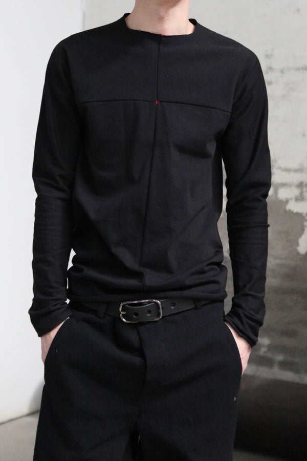 m.a+ Maurizio Amadei One-piece long-sleeved T-shirt MA-T211D-JM11-HEI Black T211D-JCL10